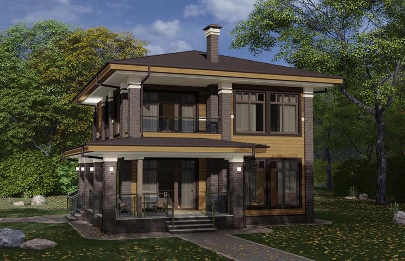 Проект дома Ландсберг в элитном КП Emerald Village на Новой Риге