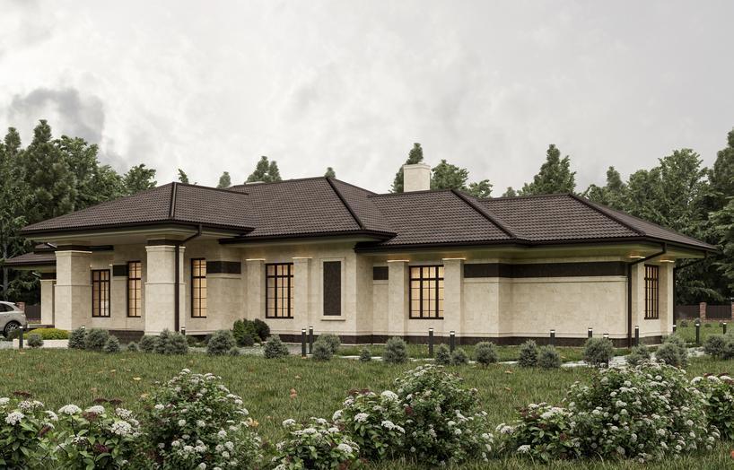 Проект дома Лимбург в элитном КП Emerald Village на Новой Риге