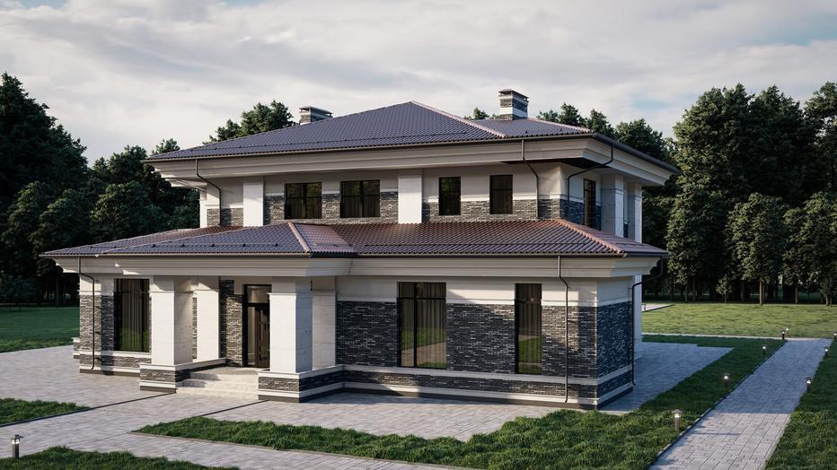 Проект дома Византия в элитном КП Emerald Village на Новой Риге