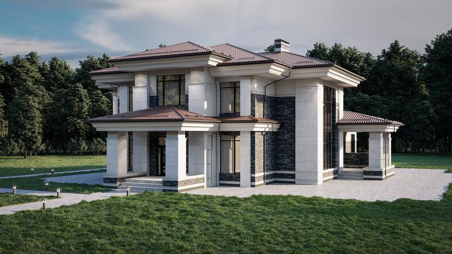 Проект дома Византия в элитном КП Emerald Village на Новой Риге