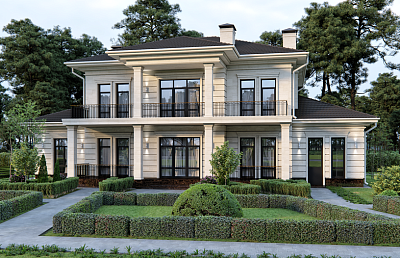 Кирпичные дома - коллекция в стиле райта в Emerald Village